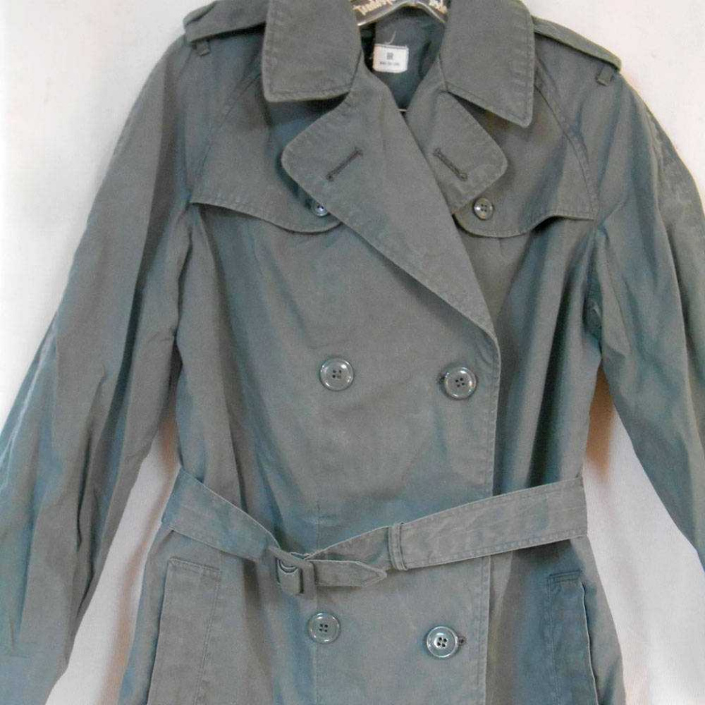 Military Army Green TRENCH COAT Rain Jacket Cotton